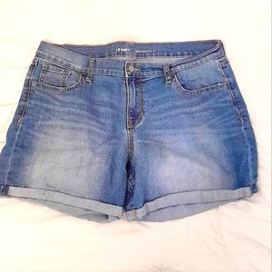 PLUS SIZE WOMEN'S OLD NAVY BLUE JEAN SHORTS SIZE:14